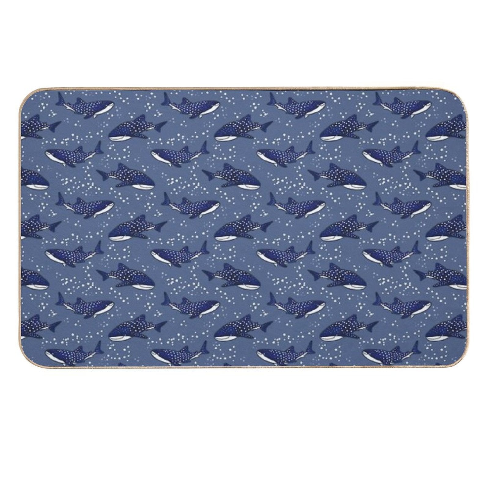 Starry Whale Sharks (Dark Version)  Anti-Trip Bath Mat
