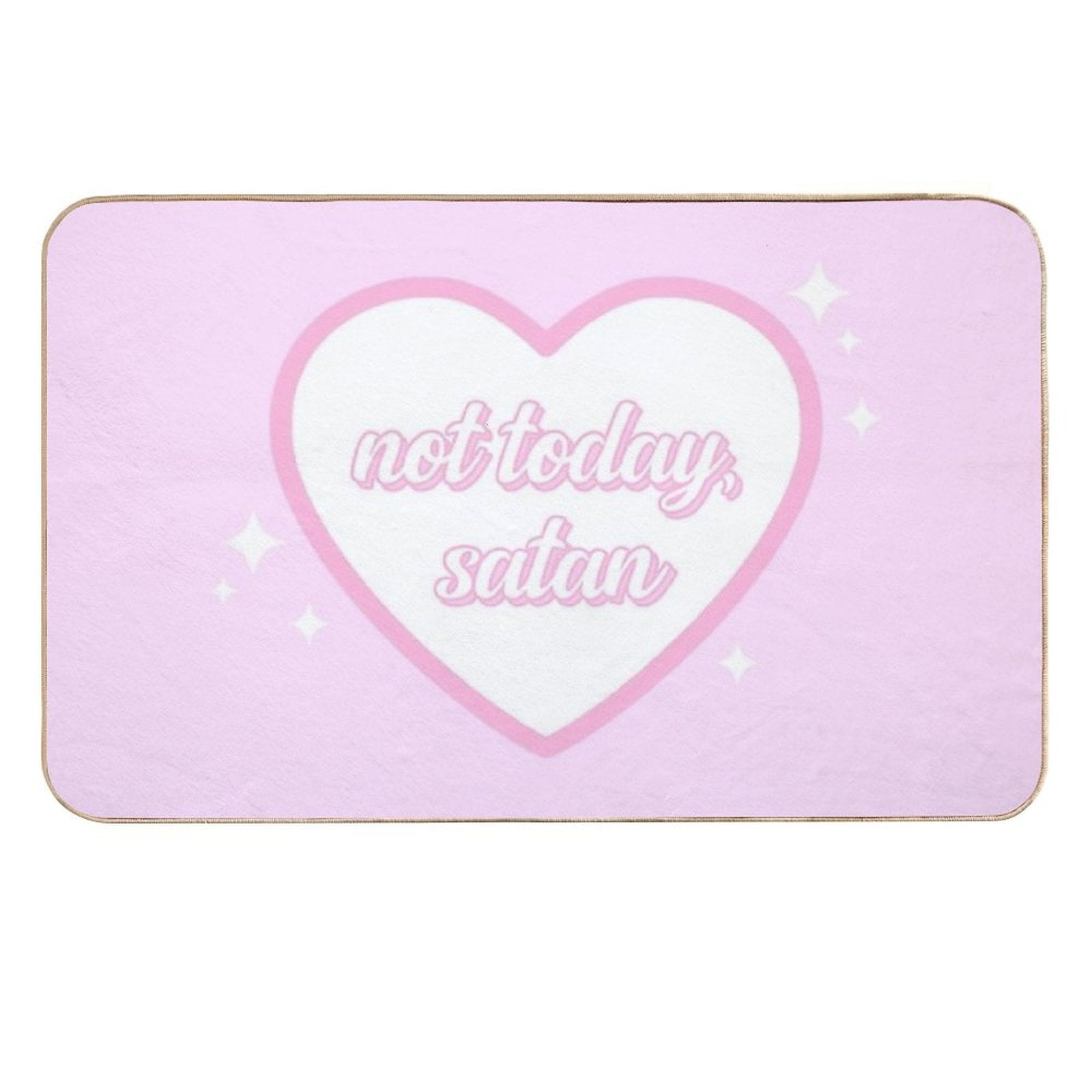 Not Today Satan  Nikury  Fade-Resistant Bath Mat