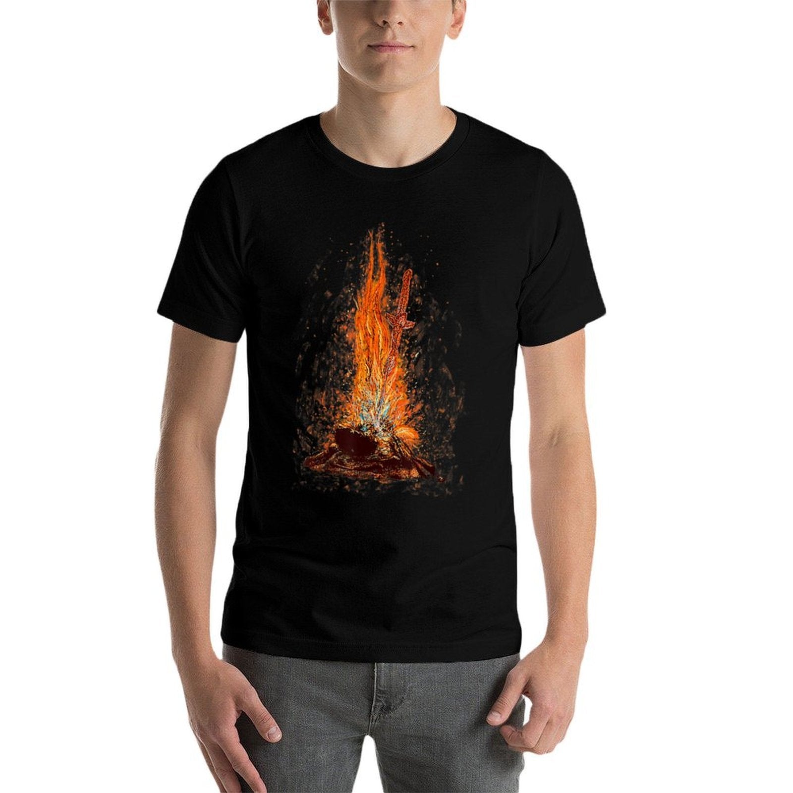 Retro Basic Bonfire Of Souls Funny Flame Sword  Classic T-Shirt