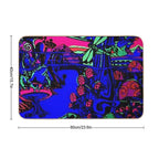 Trippy Black Light  Fade-Resistant Bath Mat