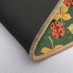 Botanical Background with Ladybugs  Multi-Purpose Bath Mat