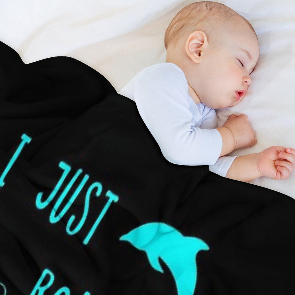 I Just Really Like Dolphins, Ok Anti-pilling Throw Blanket