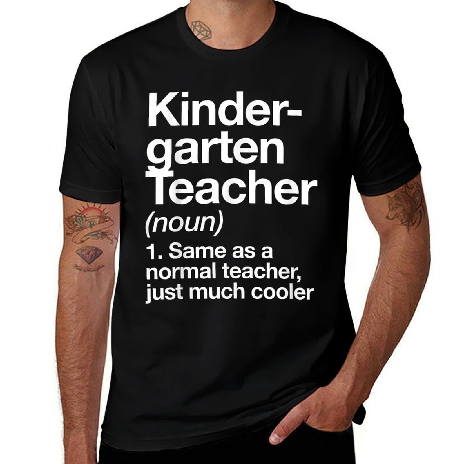 Kindergarten Teacher Definition Funny Back To School  Polyester Blend T-Shirt