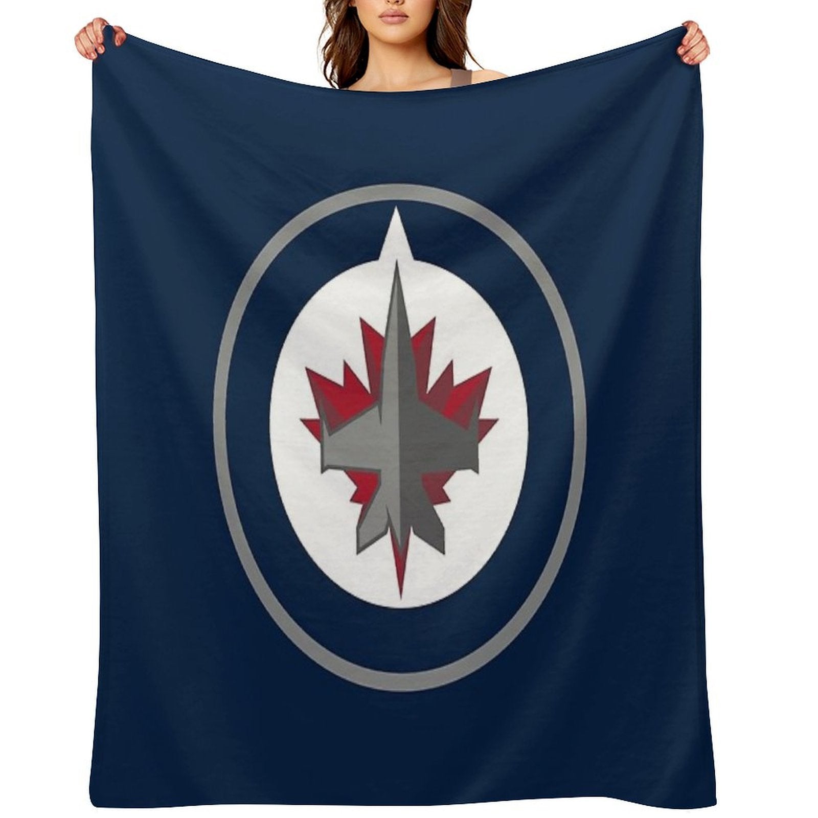Jets-Thrashers Merch Plush Throw Blanket