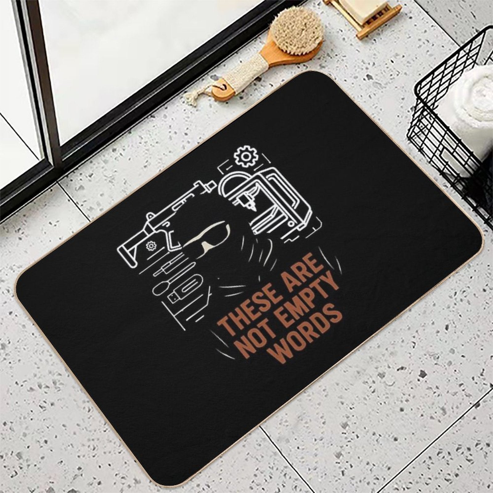 These Are Not Empty Words JStark  Dirt-Trapping Bath Mat