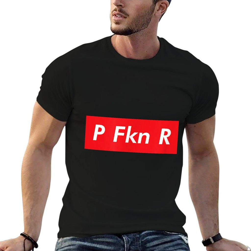 P FKN R Puerto Rico Fan Funny Meme Urban Slang Spanish Music  Rolled Sleeves T-Shirt