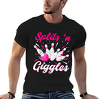 Funny Splits N Giggles Bowling Team Cute Bowler Women Girls  Relaxed-fit T-Shirt