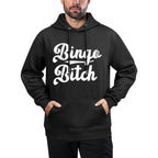 Womens Bingo Bitch Gift for Hip Sassy Bingo Player Saying Meme Cotton-Polyester Blend Hoodie