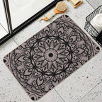Mandala Floral Art  Pet-Safe Bath Mat