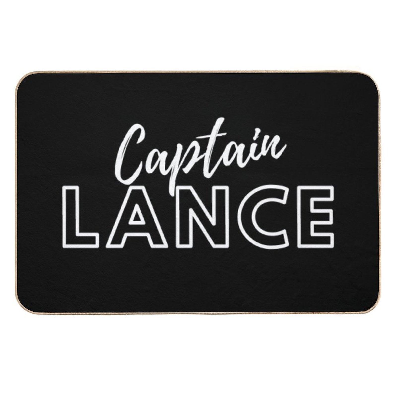 Captain Lance White Typography - Legends of Tomorrow  Repositionable Bath Mat