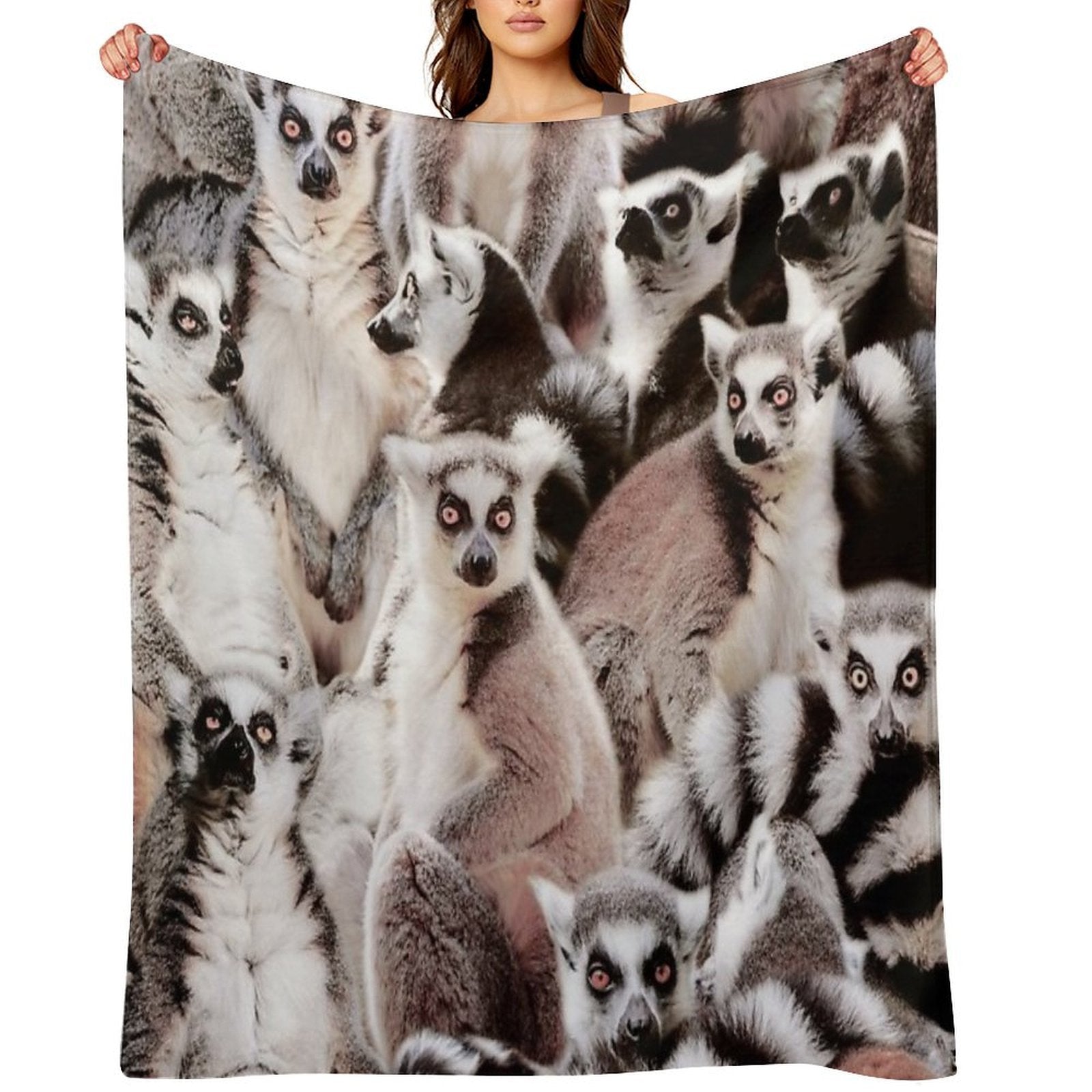 Lemurs Anti-pilling Throw Blanket