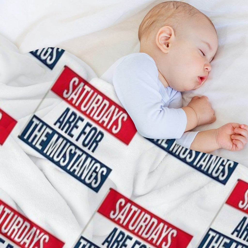 Saturdays Are for The Smu Mustangs Plush Throw Blanket