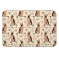 LOVE German Shepherd - Red And Black 2  Dirt-Trapping Bath Mat