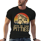 Show Me Your Pitties Funny Pitbull Dog Lovers Retro Vintage  Moisture-wicking T-Shirt