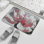 7 Reasons to Love This Vibrant Pink Cherry Blossom with Red Center & Green Leaves  Easy Maintenance Bath Mat