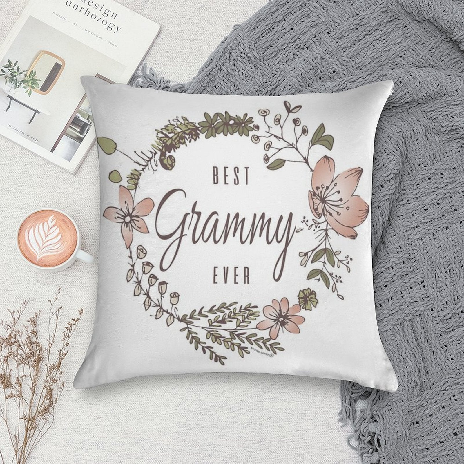 Best Grammy Ever Soft Gift Ready Throw Pillow