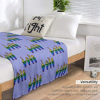 Rainbow LOVE ASL Hands Sustainable Throw Blanket