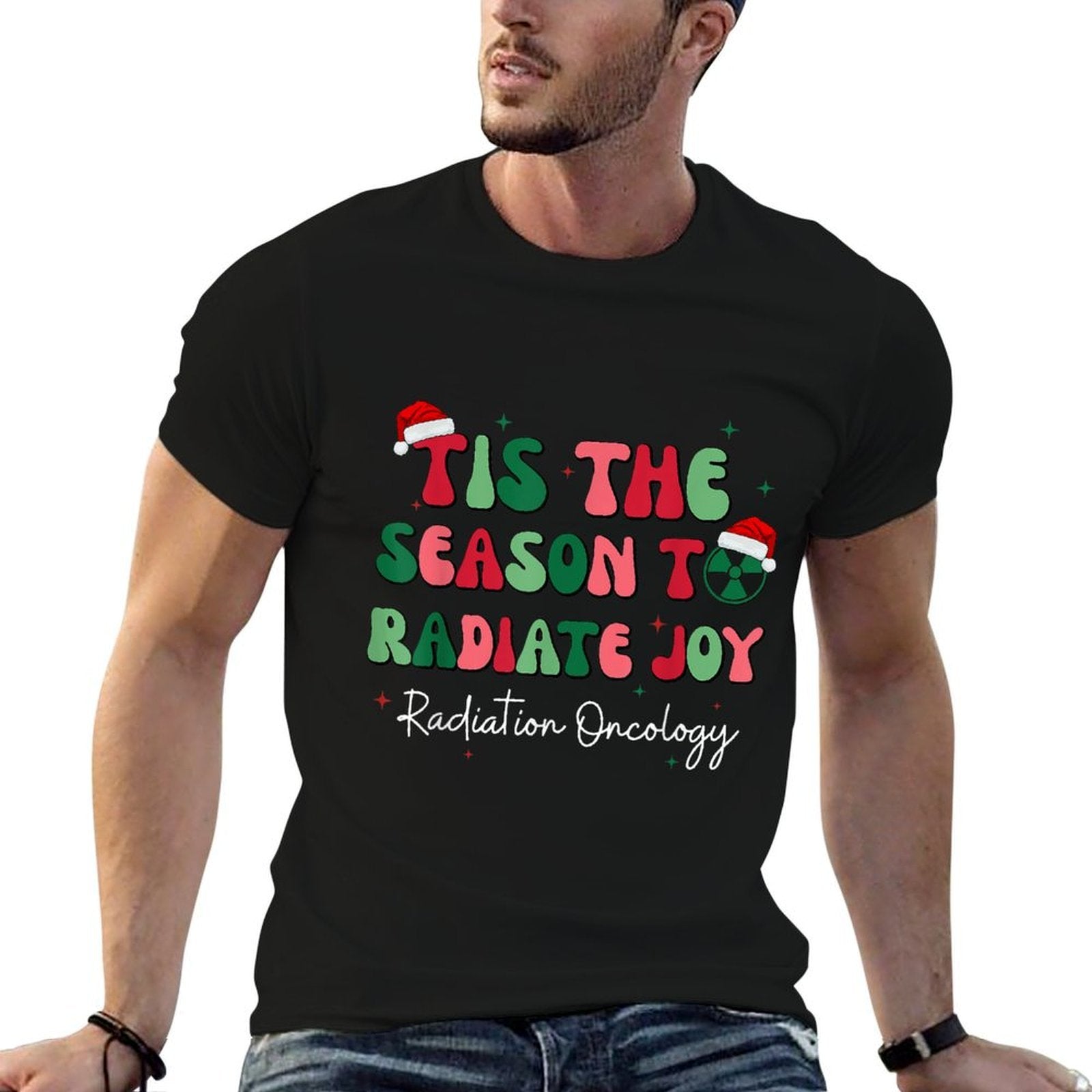 Tis The Season To Radiate Joy Radiation Oncology Christmas  Soft T-Shirt