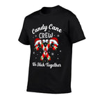 Christmas Candy Cane Heart Holiday Family Matching Pajama  Stretchy T-Shirt