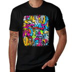 Graffiti Artist In Urban Style Street Funny Art Graffiti  Slim-fit Cut T-Shirt