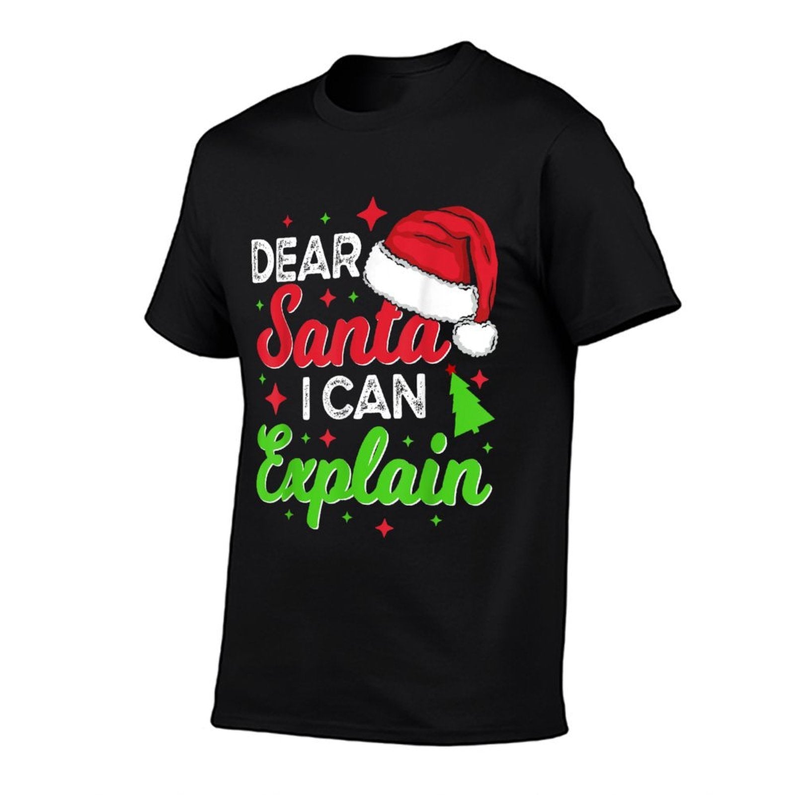 Dear Santa I Can Explain Funny Christmas Joke Santa Claus  Wrinkle-resistant T-Shirt