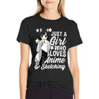 Anime Girl Just A Girl Who Loves Anime And Sketching Drawing  Moisture-wicking T-Shirt