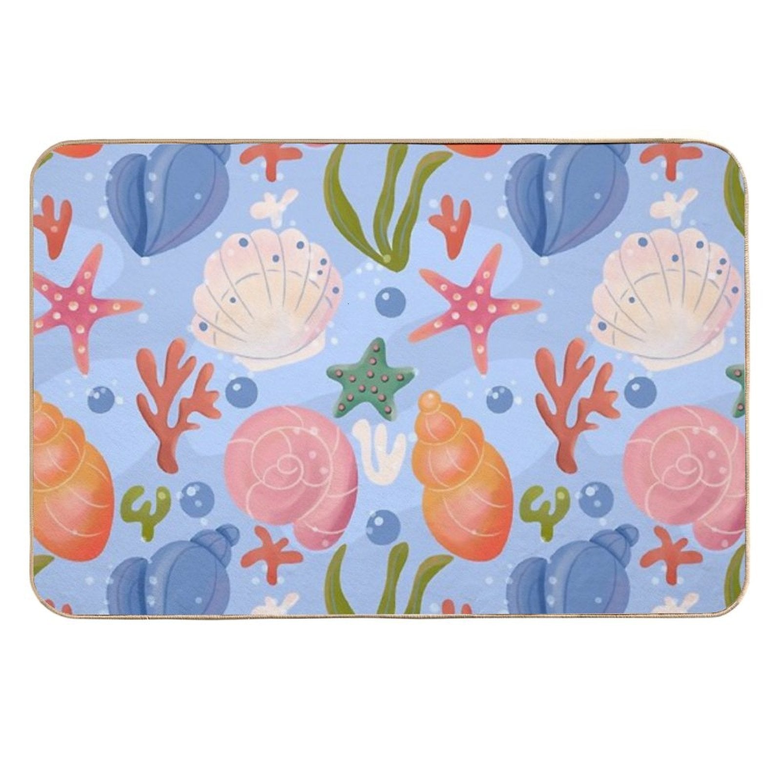 Sea Pattern 002  Odorless Bath Mat