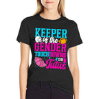 Touchdown Or Tutus Funny Keeper of Gender Baby Reveal Party  Relaxed-fit T-Shirt
