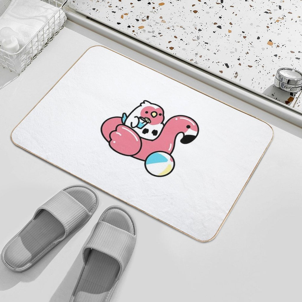 Flamingo Floaty Cody  Rapid-Drying Bath Mat
