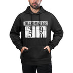 Oldometer Turning 50 Years Old - Car Guy 50th Birthday All-Day Comfort Hoodie