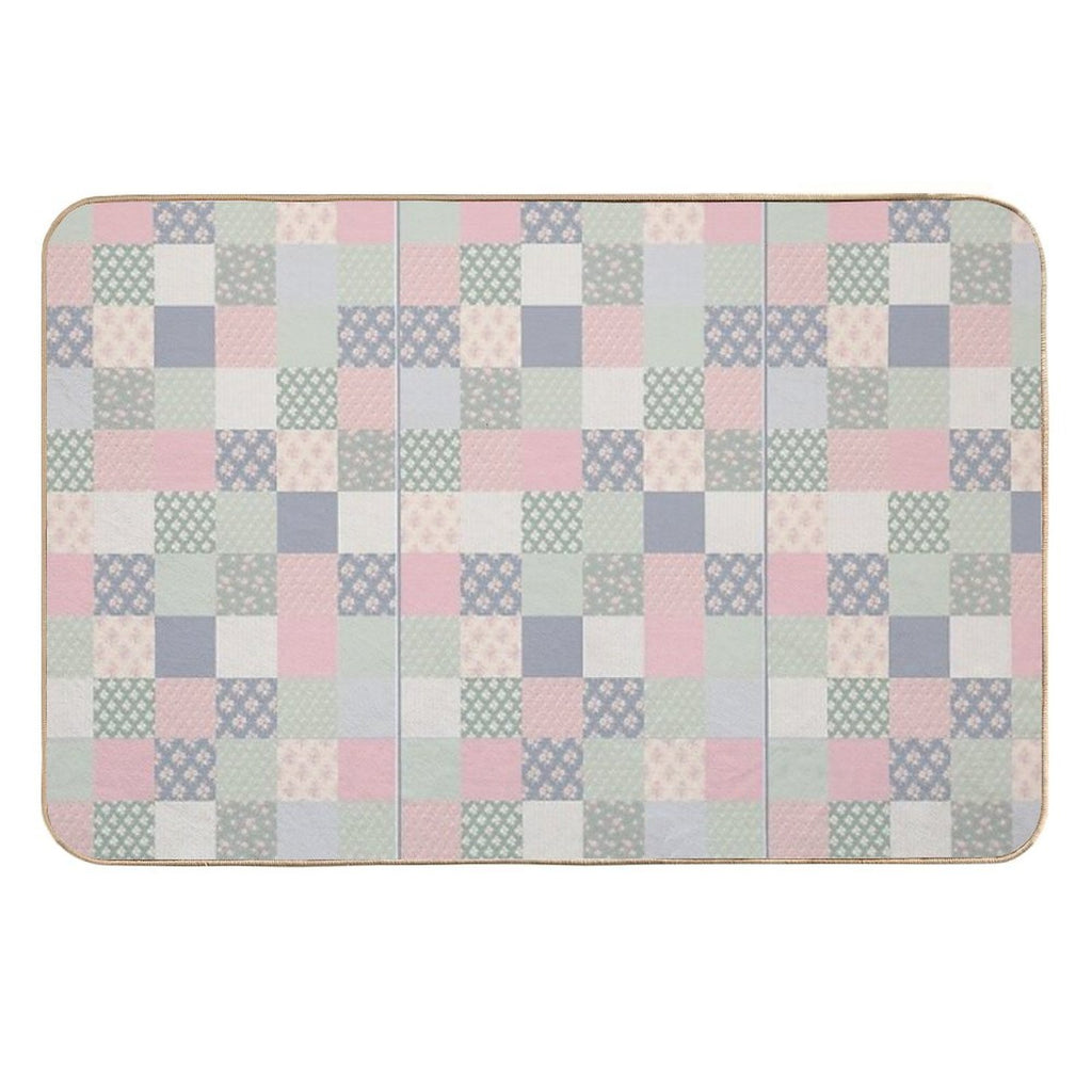 Coquette Floral Patchwork  Slip-Resistant Bath Mat