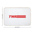 TWA Airlines - Vintage Logo  Fade-Resistant Bath Mat
