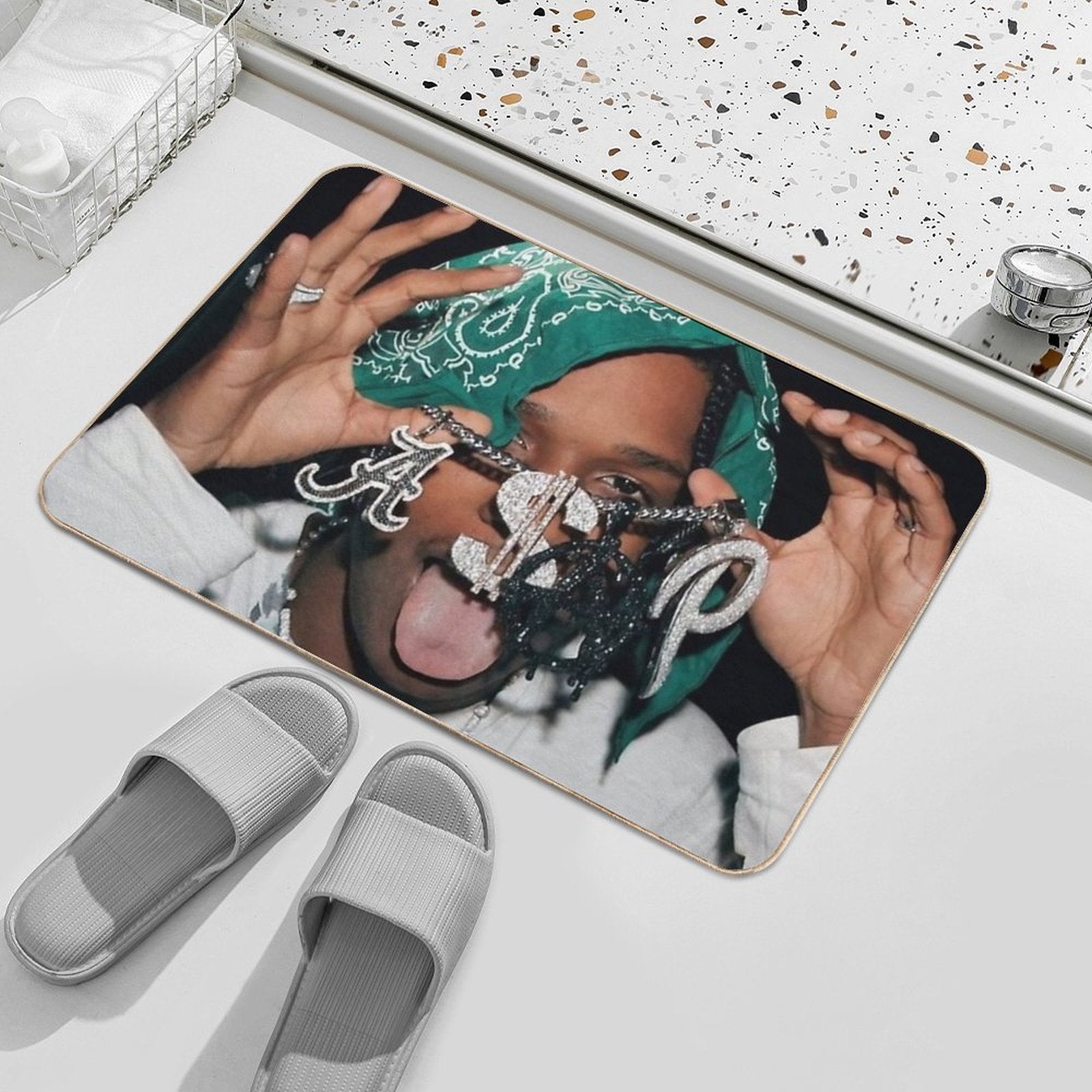 Cool Asap Portrait  Absorbent Bath Mat