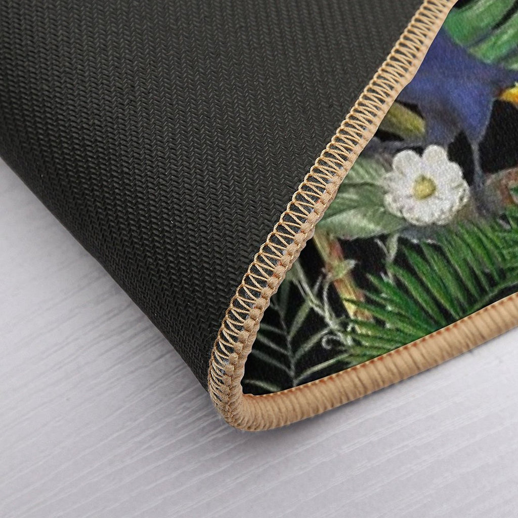 Tropical Jungle Toucans  Easy To Clean Bath Mat
