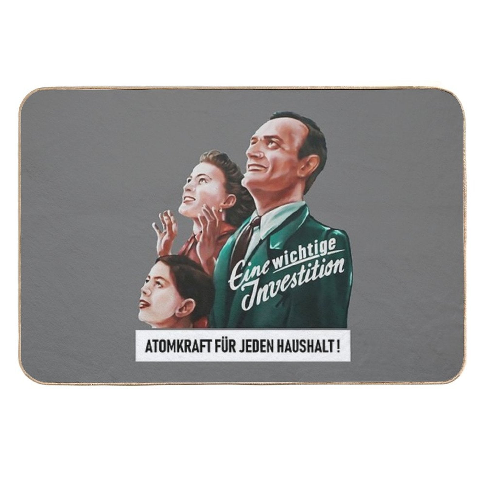 Atomkraft Für Jeden Haushalt - Eine Wichtige Investition - Dark Poster  Non-Slip Bath Mat
