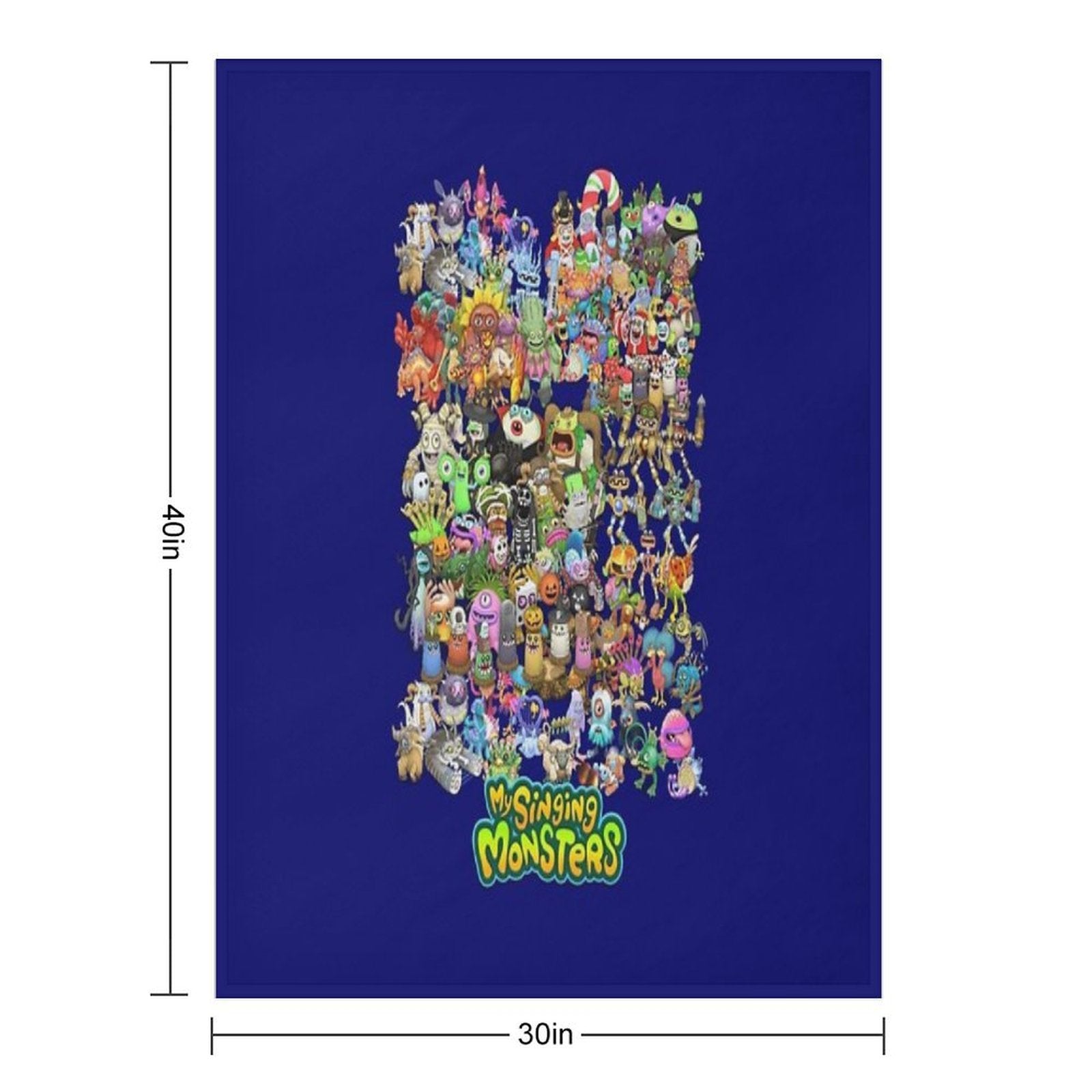 Singing Monsters Group Photo Velvety-soft Throw Blanket