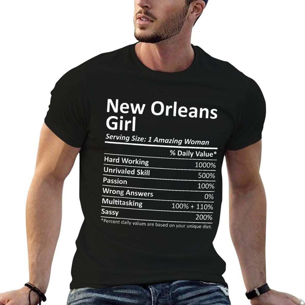 NEW ORLEANS GIRL LA LOUISIANA Funny City Home Roots USA Gift  Oversized Silhouette T-Shirt