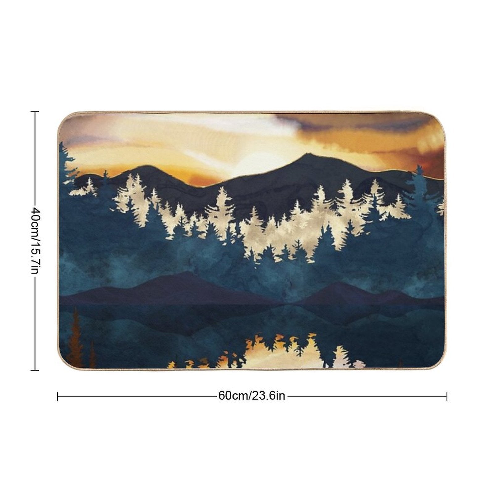 Fall Sunset  Rapid-Drying Bath Mat