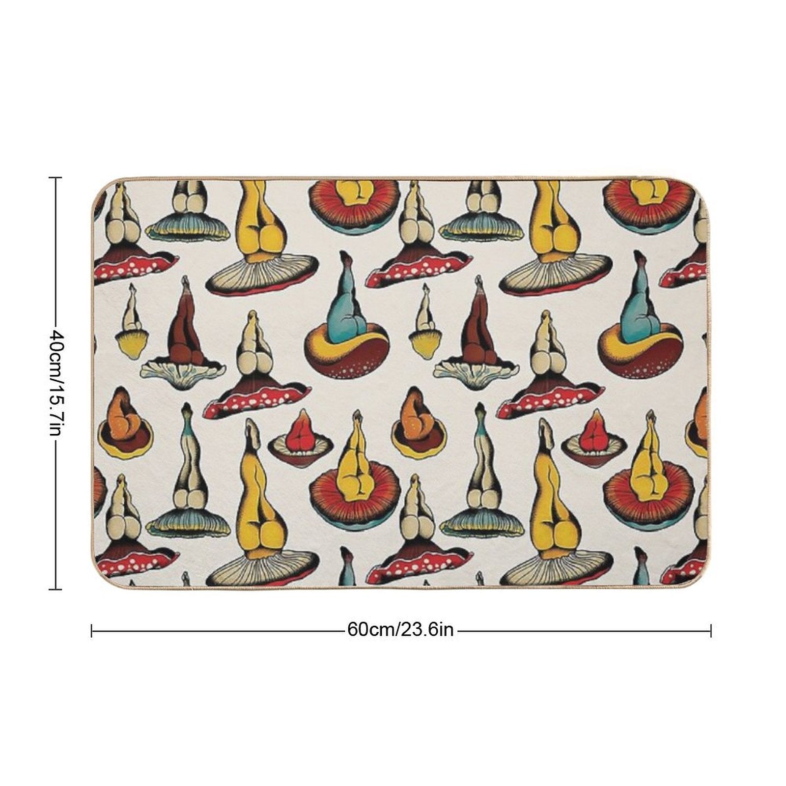 Funny Sexy Mushroom  Odorless Bath Mat