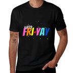 Happy Fri-Yay Friday Lovers Funny Teacher FriYay Men Women Girls Kids  Heathered Texture T-Shirt