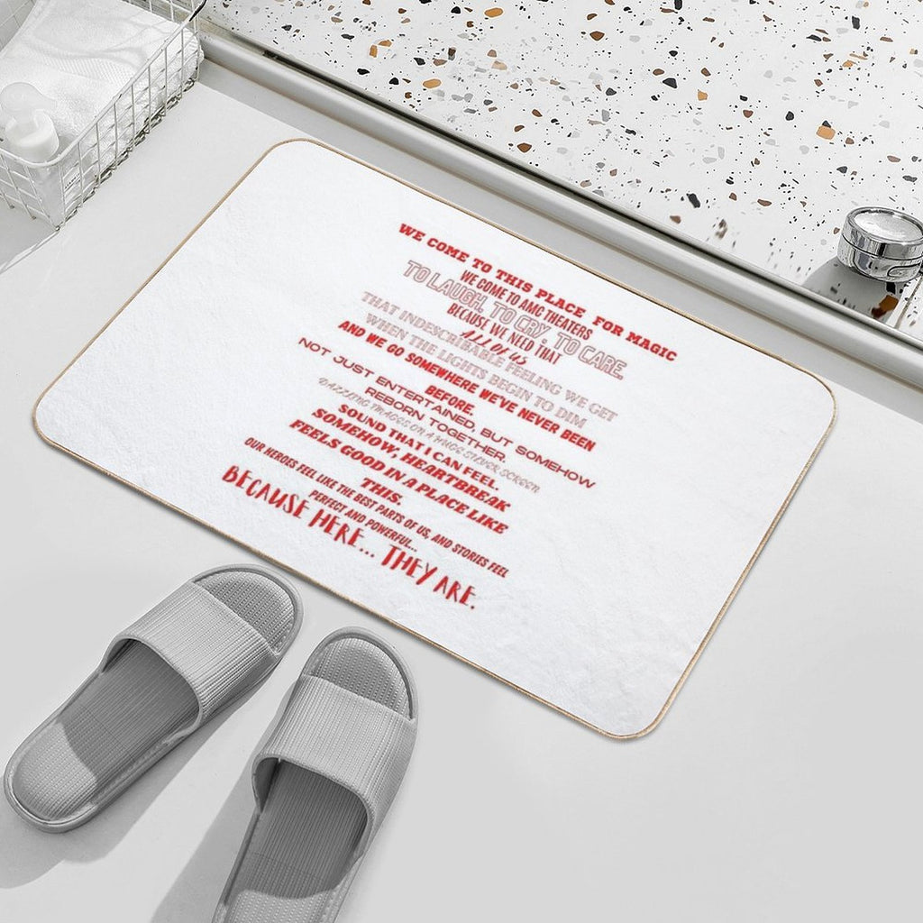 AMC Theaters Speech  Easy To Clean Bath Mat