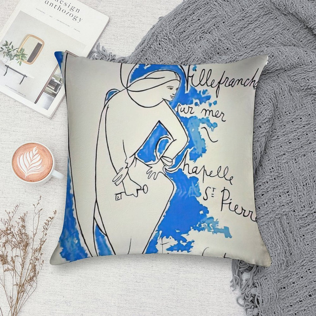 Jean Cocteau Artwork Soft Home Decor Throw Pillow