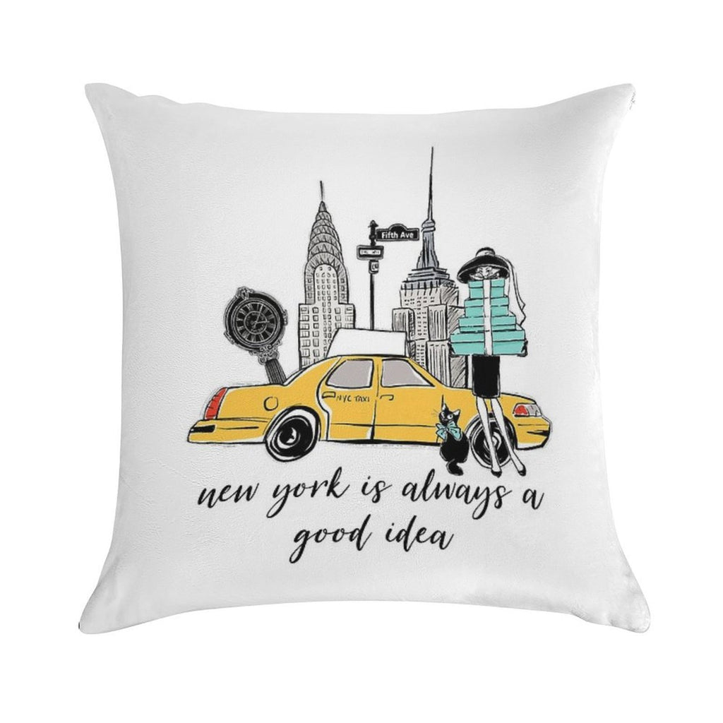 New York Girl Soft Warmth Comfort Throw Pillow