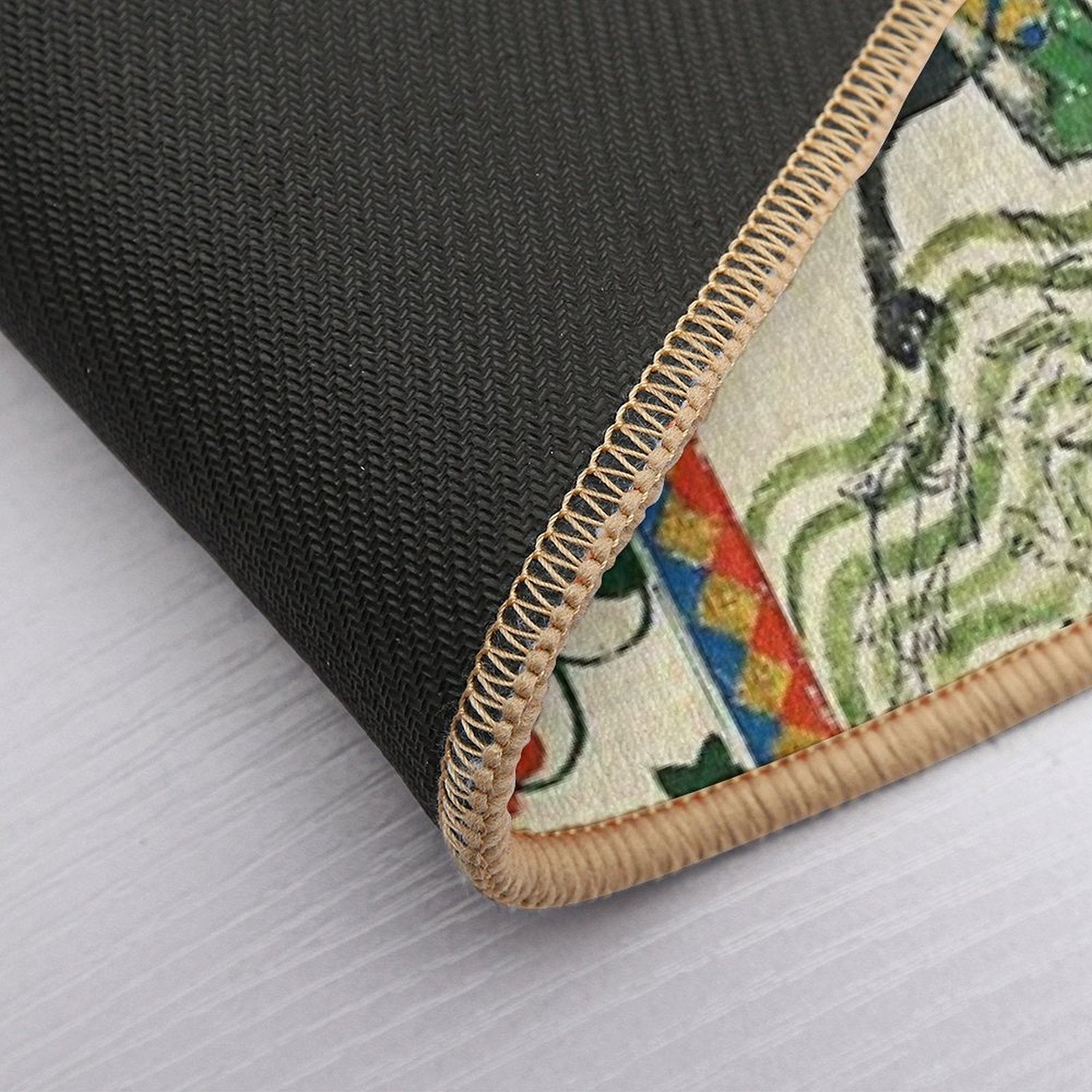 MEDIEVAL KNIGHT HORSEBACK AND RED WILD ROSES  High-Traffic Bath Mat