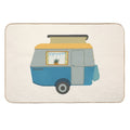 Vintage Touring Caravan Adventure  Stain-Proof Bath Mat