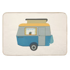 Vintage Touring Caravan Adventure  Stain-Proof Bath Mat