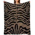 Tiger Pattern in Black And Gold Compact Throw Blanket