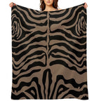 Tiger Pattern in Black And Gold Compact Throw Blanket