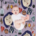 At The Pink Palace Apartments Pattern Easy Care Throw Blanket