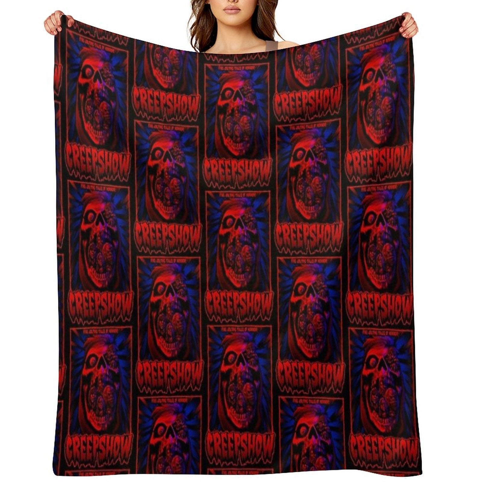 Five Jolting Tales of Horror! Shrink-resistant Throw Blanket